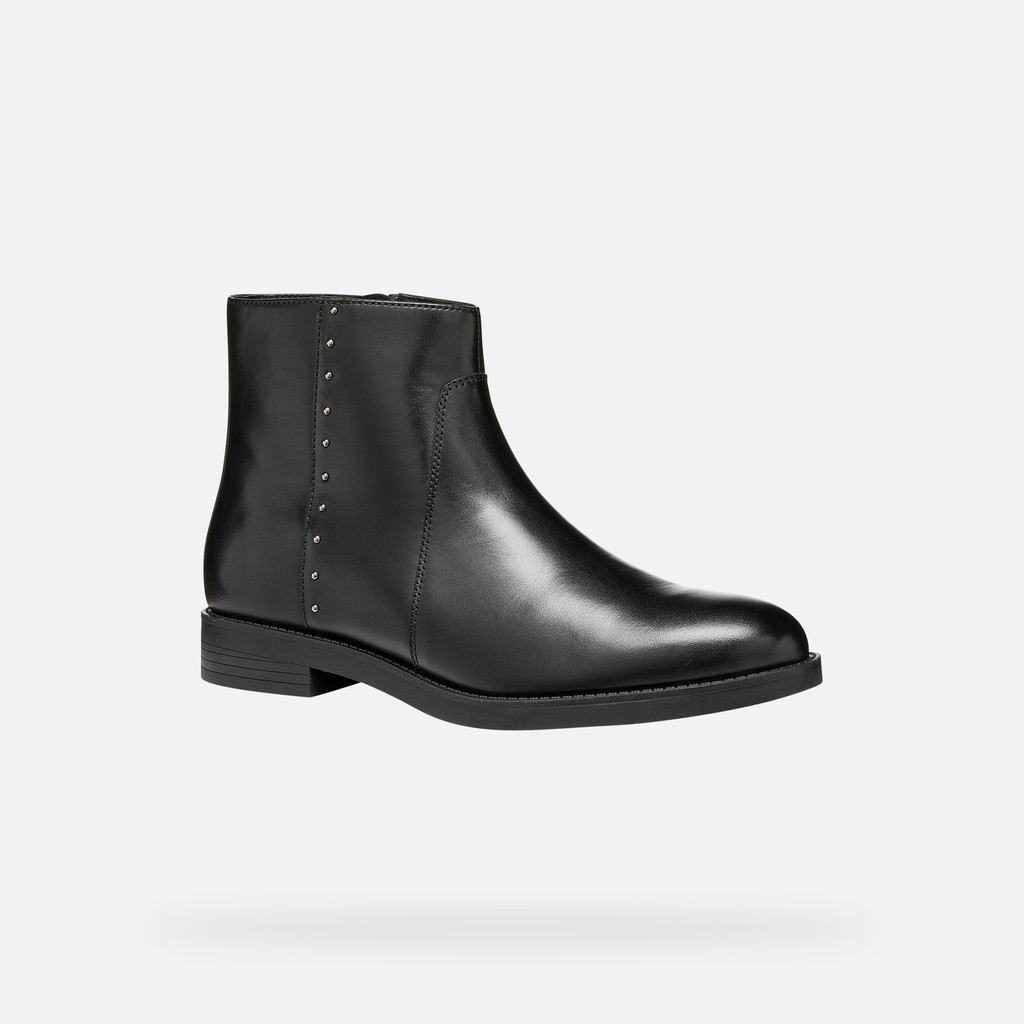 Leather ankle boots ESMEENA WOMAN Black - image number 3 | GEOX