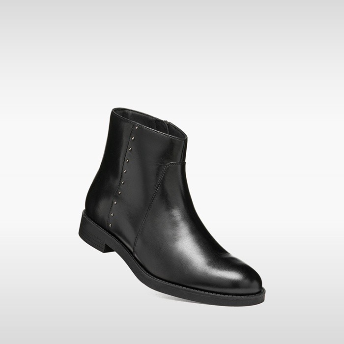 Leather ankle boots ESMEENA WOMAN Black | GEOX