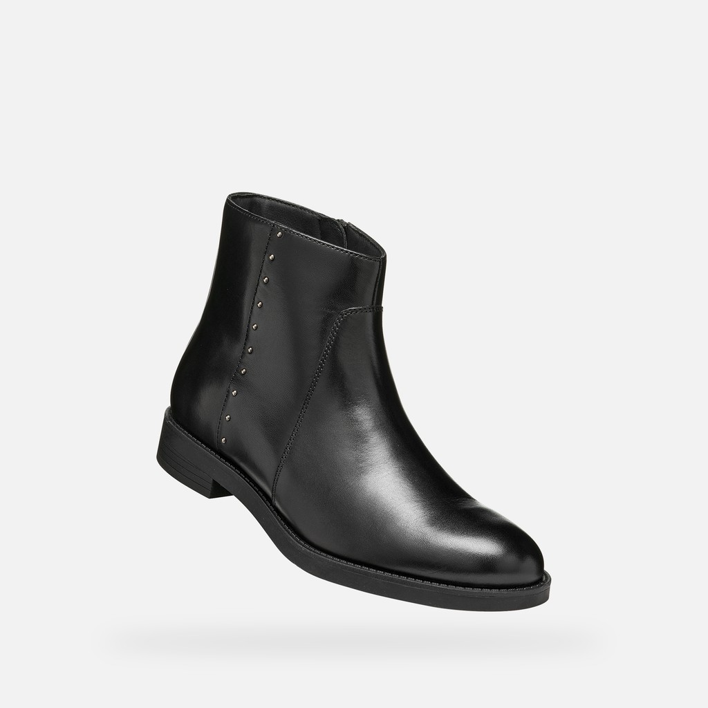 Leather ankle boots ESMEENA WOMAN Black - image number 5 | GEOX