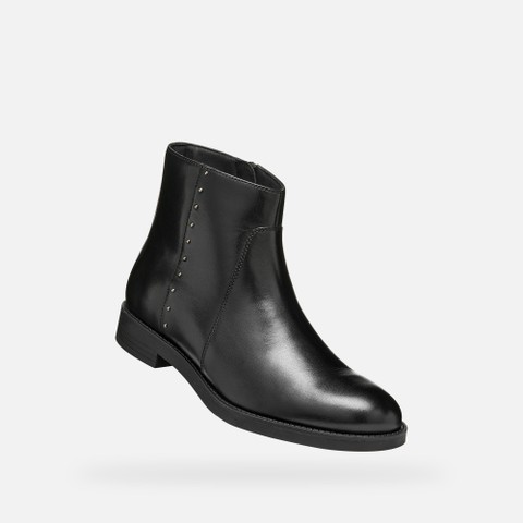 Leather ankle boots ESMEENA WOMAN Black - image number 5 | GEOX