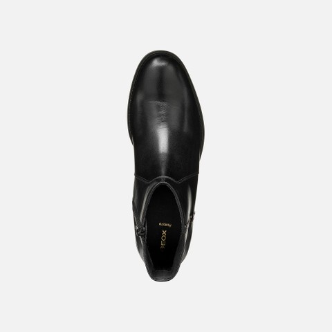 Leather ankle boots ESMEENA WOMAN Black - image number 6 | GEOX