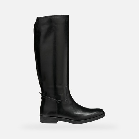 Botas altas de cuero ESMEENA MUJER Negro - image number 1 | GEOX