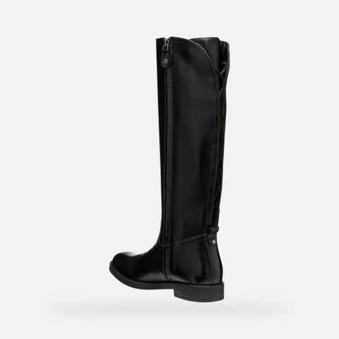 Botas altas de cuero ESMEENA MUJER Negro - image number 3 | GEOX