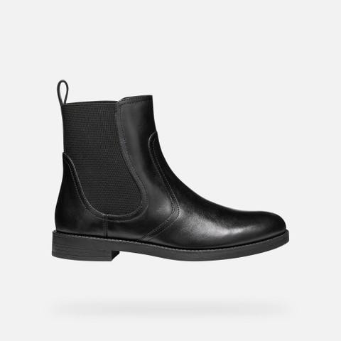 Leather ankle boots ESMEENA WOMAN Black - image number 1 | GEOX