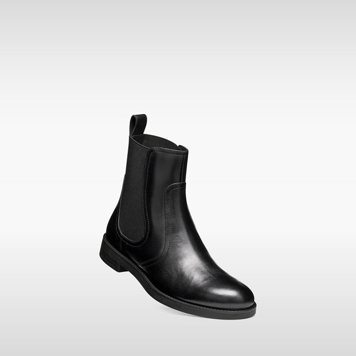 Leather ankle boots ESMEENA WOMAN Black | GEOX