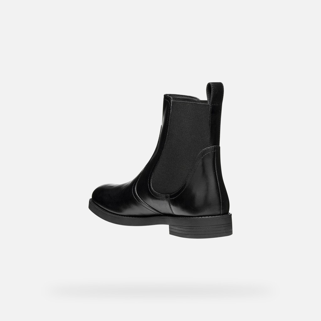 Leather ankle boots ESMEENA WOMAN Black - image number 3 | GEOX