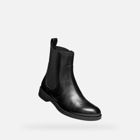 Leather ankle boots ESMEENA WOMAN Black - image number 4 | GEOX