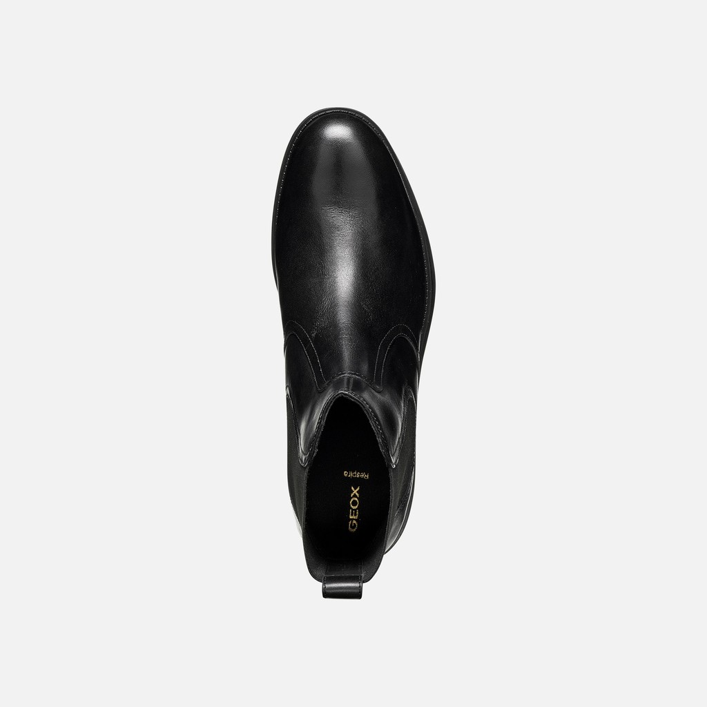 Leather ankle boots ESMEENA WOMAN Black - image number 5 | GEOX