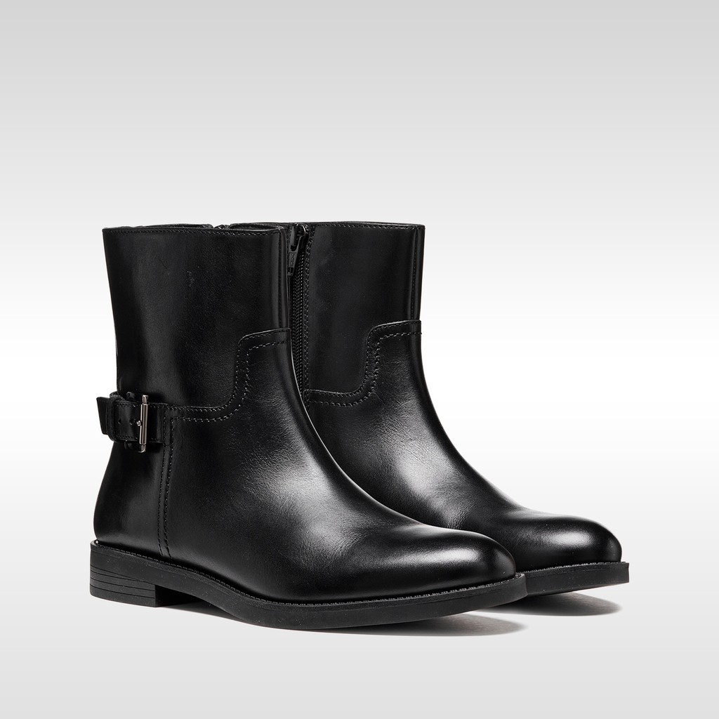 Leather ankle boots ESMEENA WOMAN Black - image number 7 | GEOX
