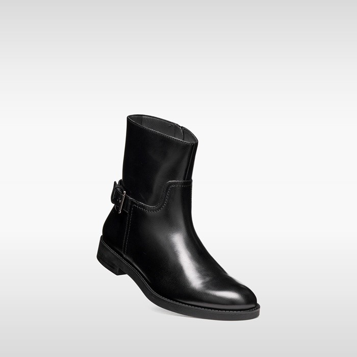 Leather ankle boots ESMEENA WOMAN Black | GEOX