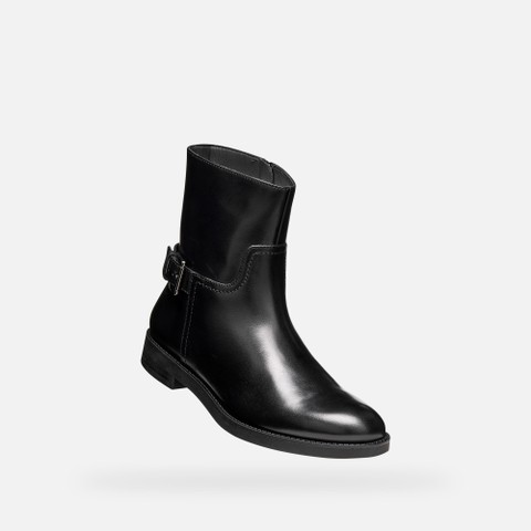 Leather ankle boots ESMEENA WOMAN Black - image number 4 | GEOX