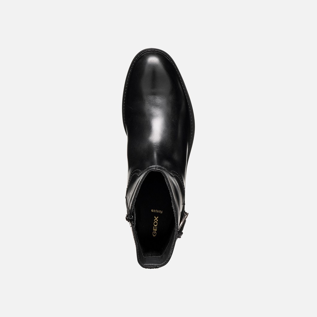 Leather ankle boots ESMEENA WOMAN Black - image number 5 | GEOX