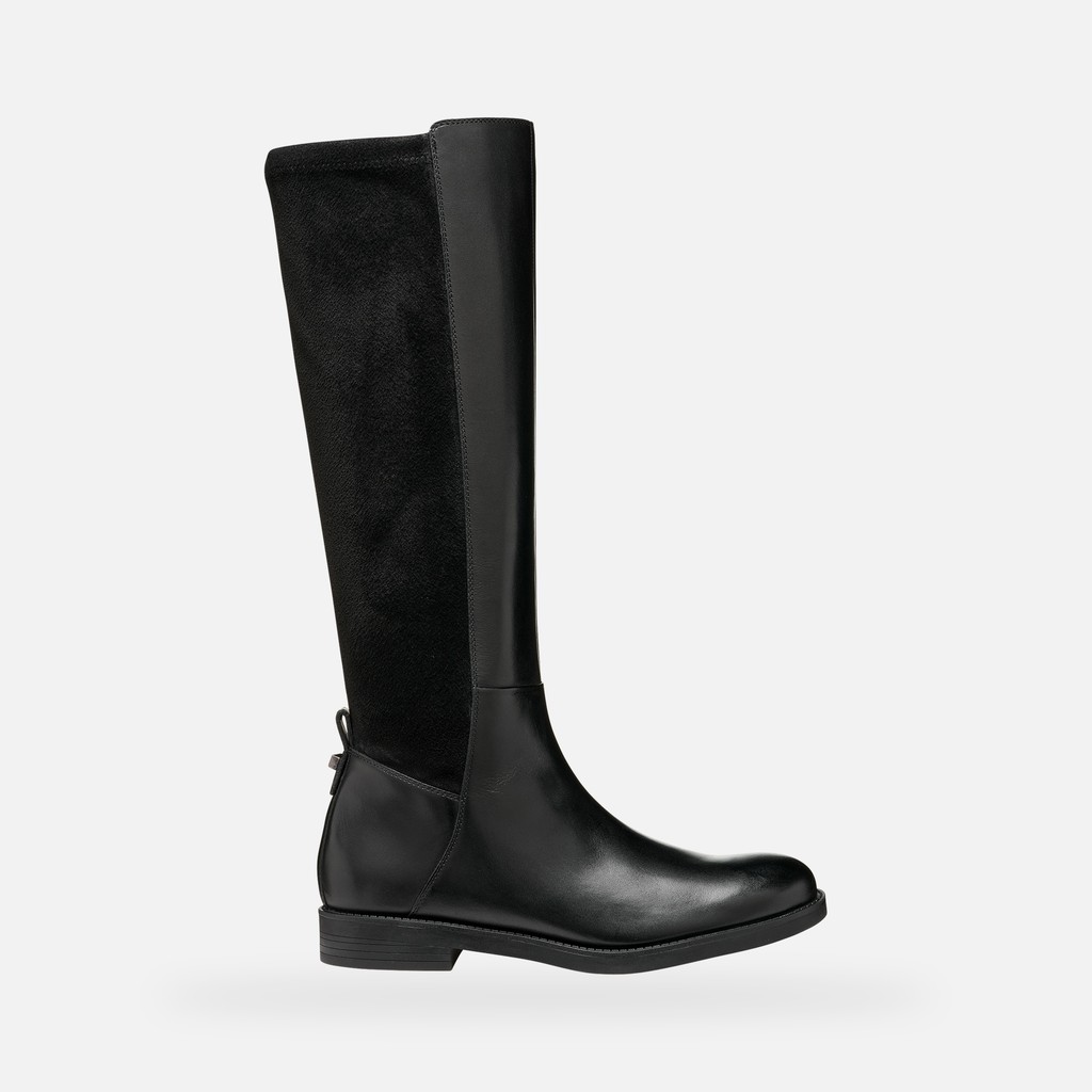 Leather high boots ESMEENA WOMAN Black - image number 3 | GEOX