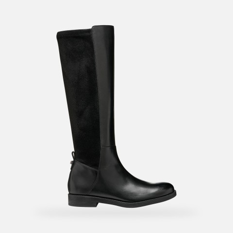 Leather high boots ESMEENA WOMAN Black - image number 3 | GEOX