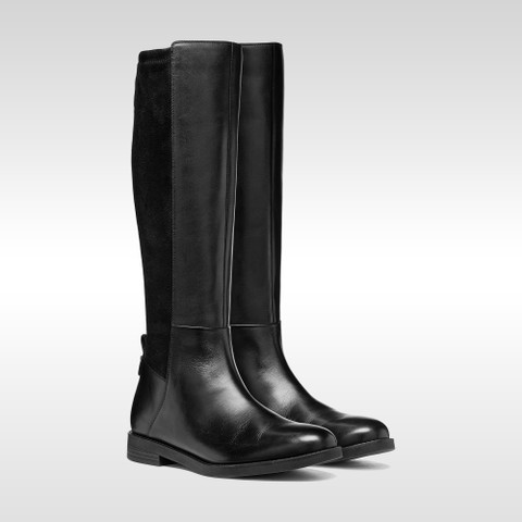 Leather high boots ESMEENA WOMAN Black - image number 9 | GEOX