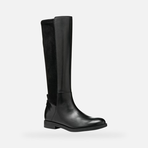 Leather high boots ESMEENA WOMAN Black - image number 4 | GEOX