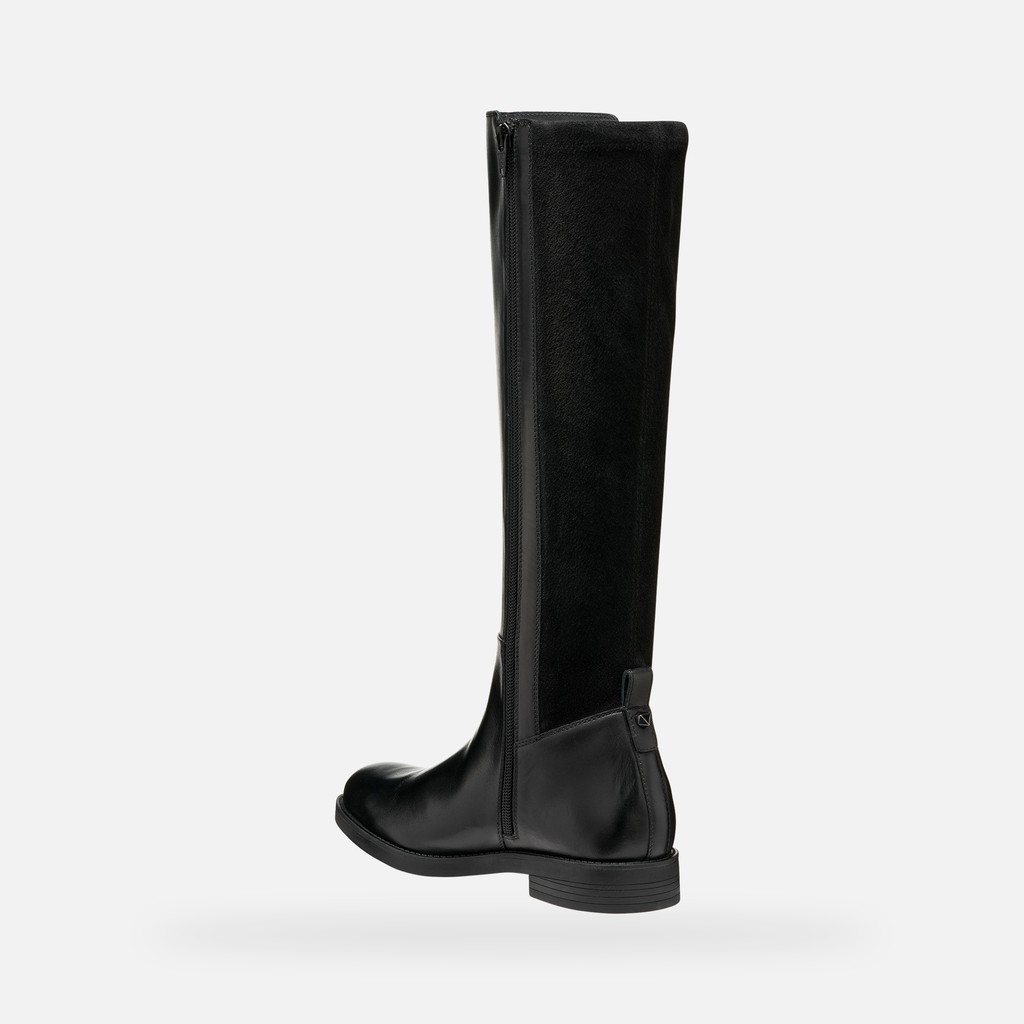 Leather high boots ESMEENA WOMAN Black - image number 5 | GEOX