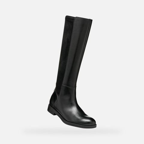 Leather high boots ESMEENA WOMAN Black - image number 6 | GEOX