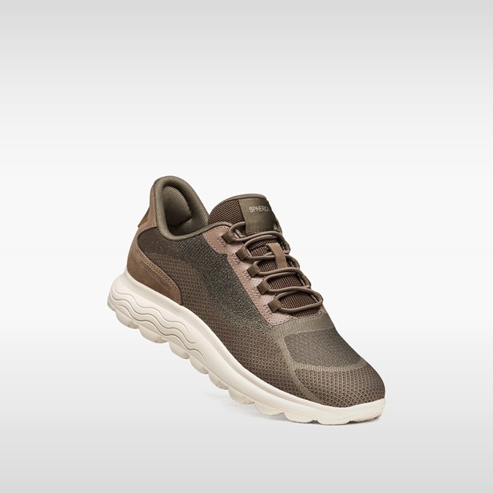 Slip in sneakers SPHERICA PLUS   WOMAN Taupe/Dark brown | GEOX