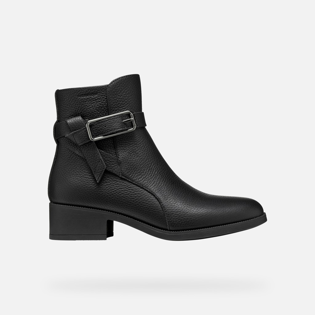 Stiefeletten aus Leder CAMEXIA   DAME Schwarz - image number 2 | GEOX