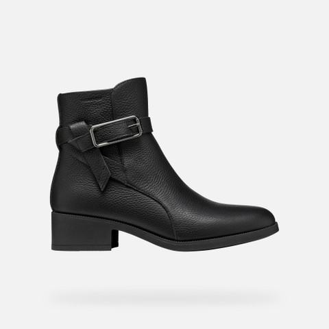 Stiefeletten aus Leder CAMEXIA   DAME Schwarz - image number 2 | GEOX