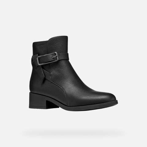 Stiefeletten aus Leder CAMEXIA   DAME Schwarz - image number 3 | GEOX