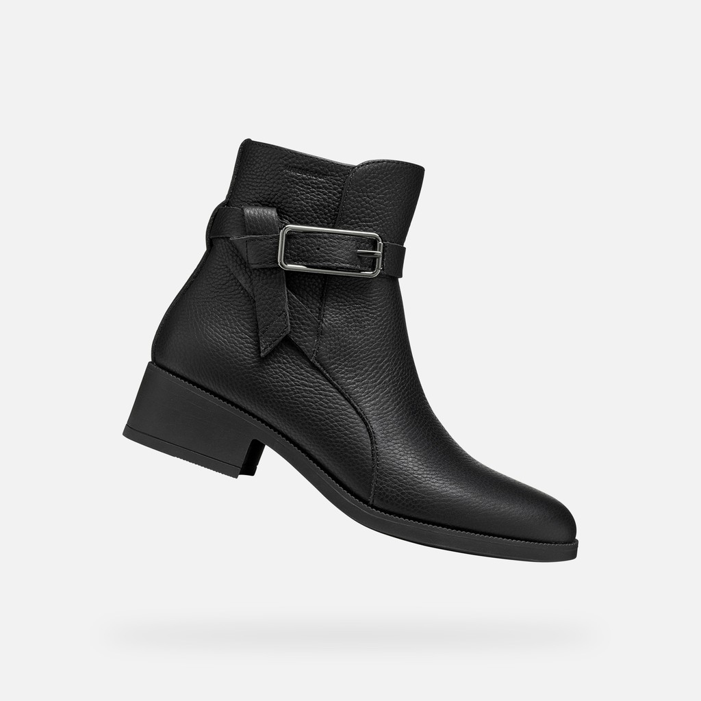 Stiefeletten aus Leder CAMEXIA   DAME Schwarz - image number 0 | GEOX