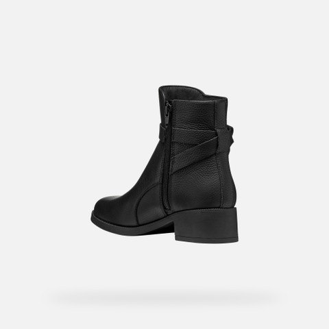 Stiefeletten aus Leder CAMEXIA   DAME Schwarz - image number 4 | GEOX