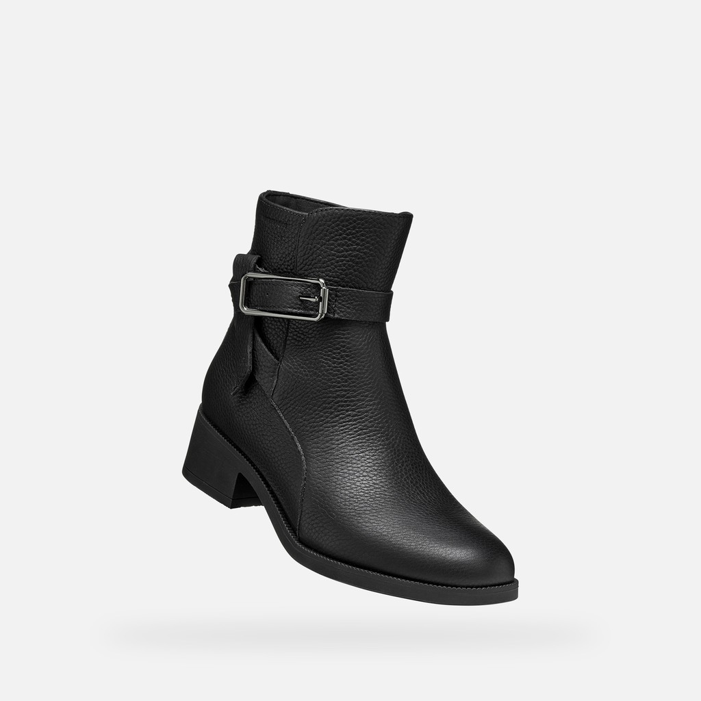 Stiefeletten aus Leder CAMEXIA   DAME Schwarz - image number 5 | GEOX