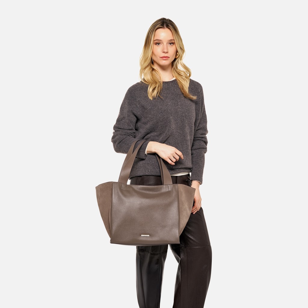 Handbag LILIANOR BAG WOMAN Dove Gray - image number 6 | GEOX