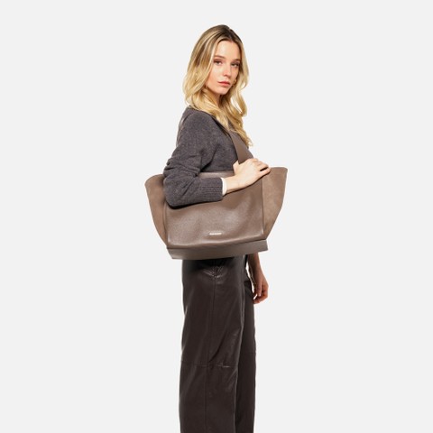Handbag LILIANOR BAG WOMAN Dove Gray | GEOX