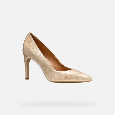 high-heel court shoes FAVIOLA WOMAN Peach - image number 2 | GEOX