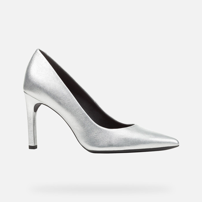 High-heeled court shoes FAVIOLA WOMAN Silver | GEOX
