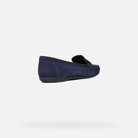 Leather loafers ANNYTAH MOC WOMAN Dark Blue - image number 4 | GEOX