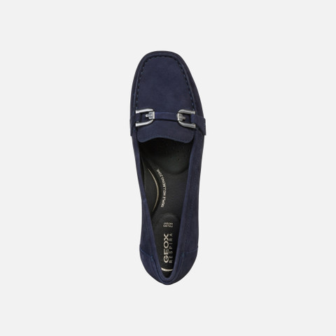 Leather loafers ANNYTAH MOC WOMAN Dark Blue - image number 5 | GEOX