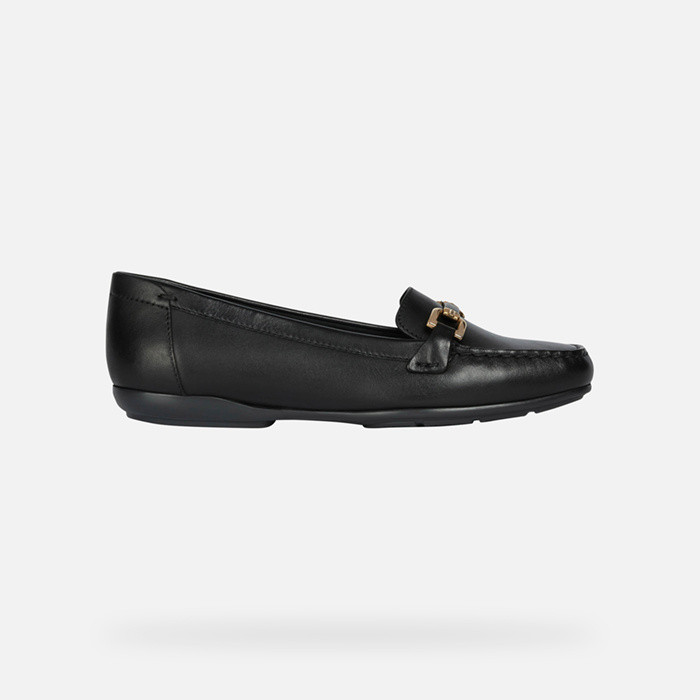 Leather loafers ANNYTAH MOC WOMAN Black | GEOX