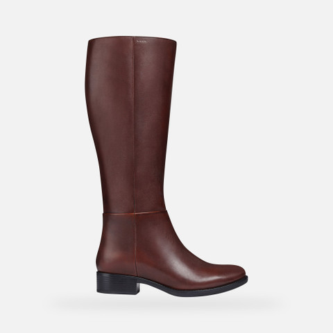 Leather boots FELICITY WOMAN Brown | GEOX