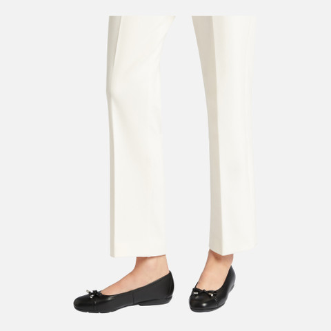 leather ballerina flats ANNYTAH WOMAN Black - image number 1 | GEOX
