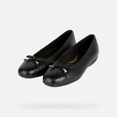 leather ballerina flats ANNYTAH WOMAN Black - image number 8 | GEOX