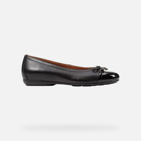 patent leather ballerina flats ANNYTAH WOMAN Black - image number 1 | GEOX
