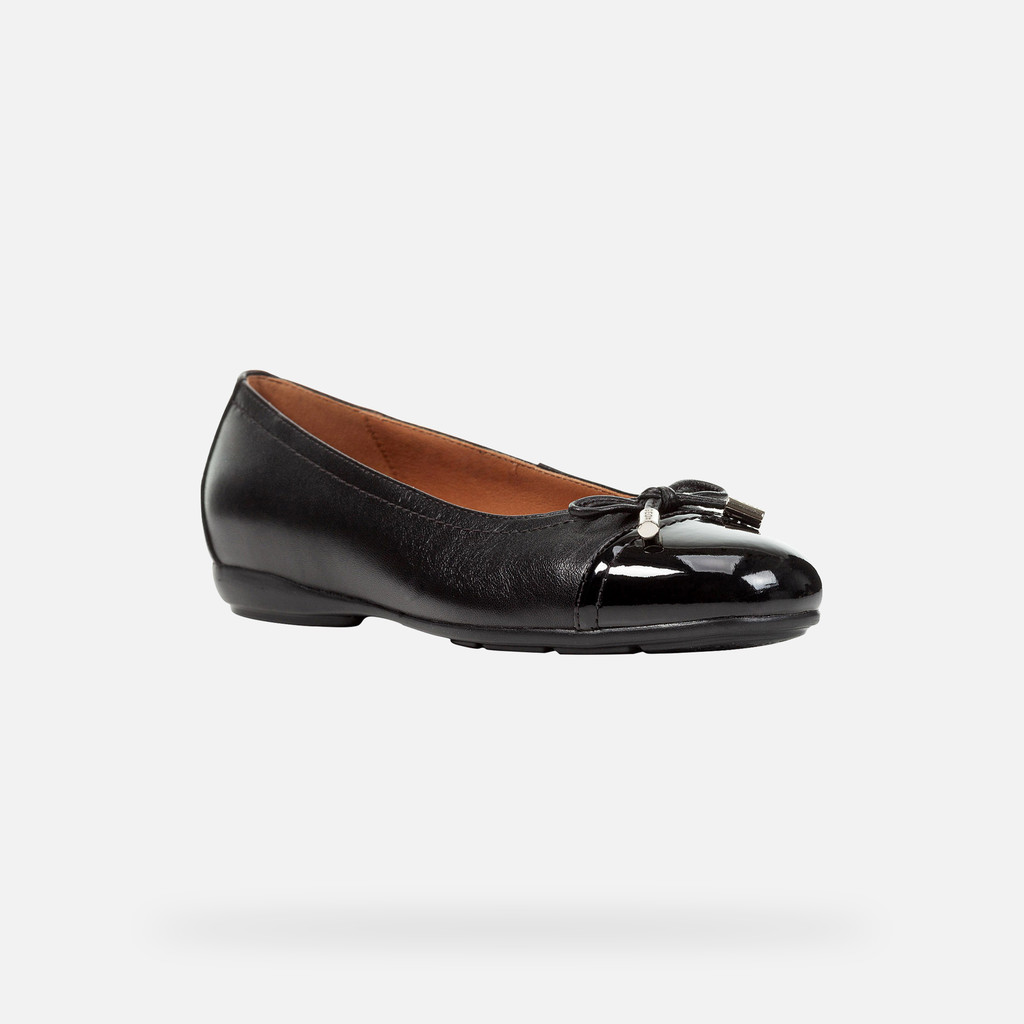 Geox® ANNYTAH: Women's black Patent Leather Ballerina Flats | Geox®