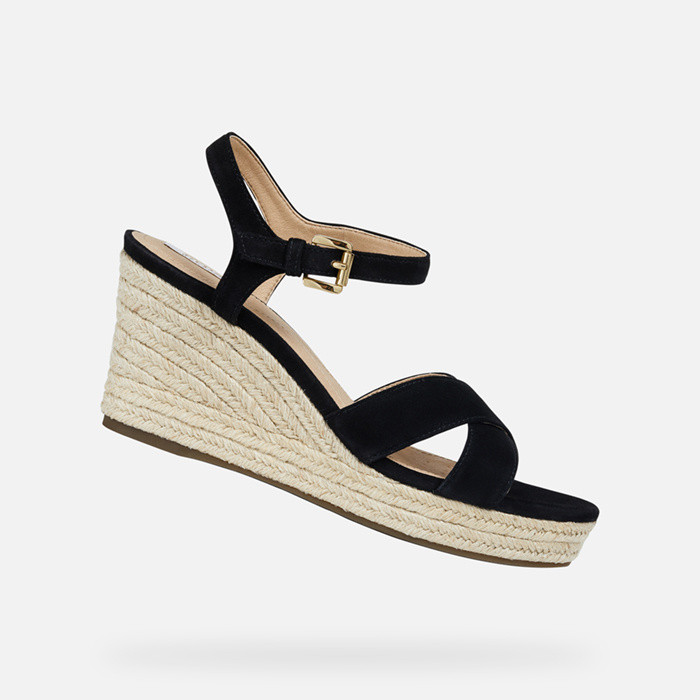 Wedge sandals SOLEIL WOMAN Black | GEOX