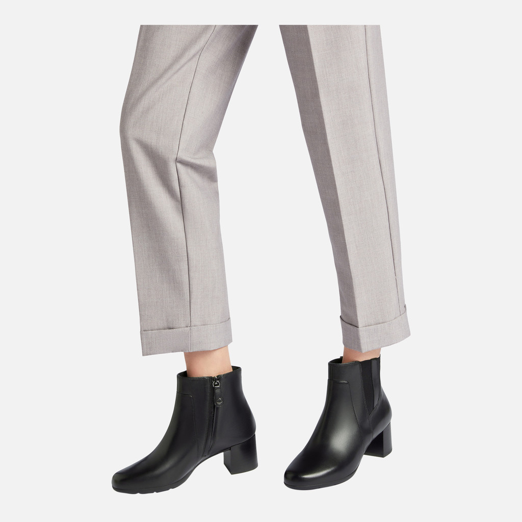 Medium heel ankle boots NEW ANNYA MID WOMAN Black - image number 1 | GEOX