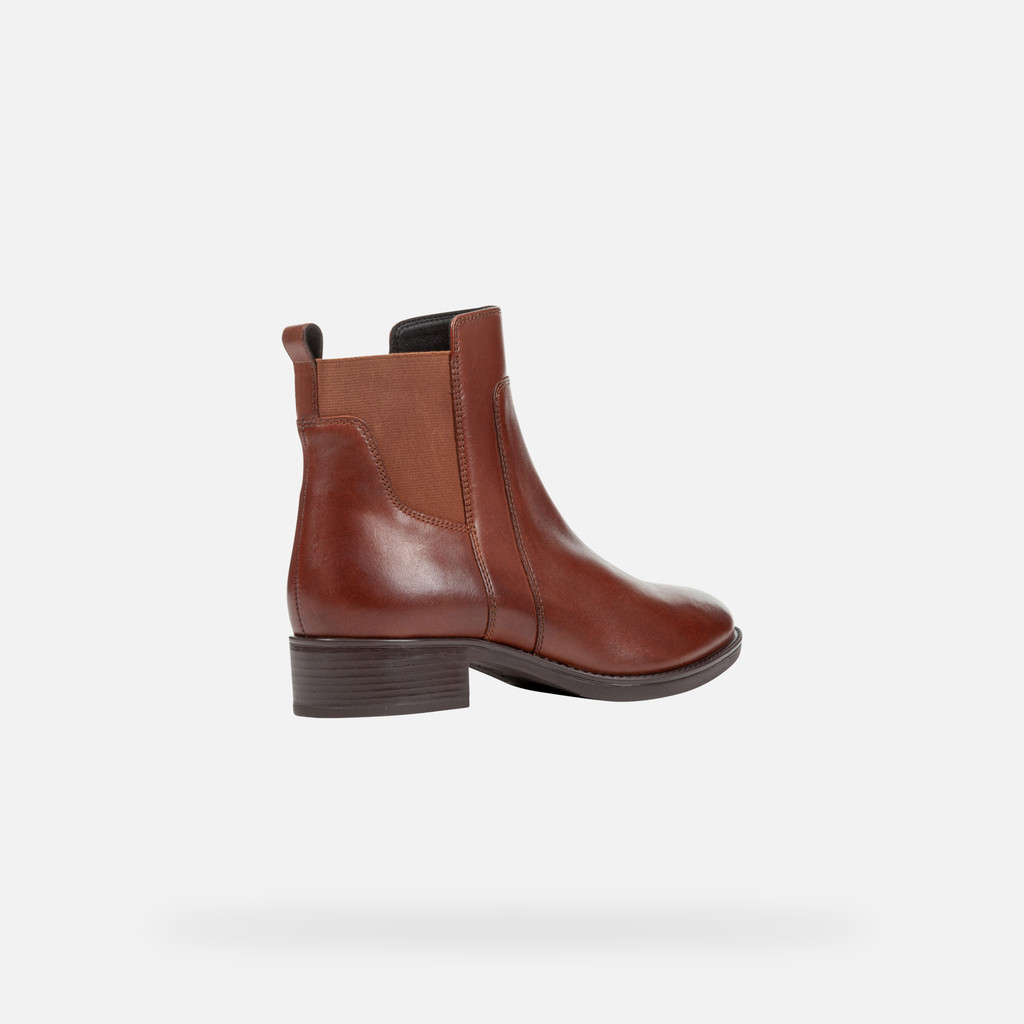 Geox FELICITY Woman Chestnut Ankle Boots FW21 Geox