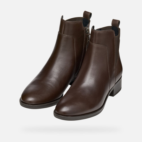 Botas chelsea FELICITY MULHER Castanho escuro - image number 8 | GEOX