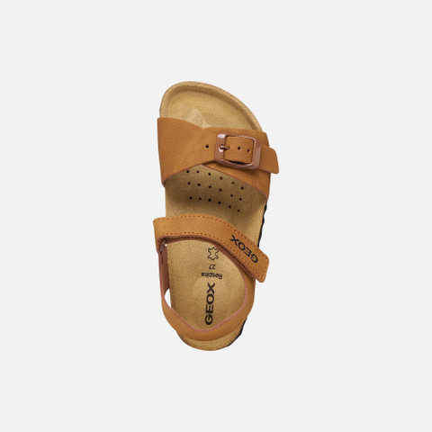 Sandales ouvertes GHITA GAR&Ccedil;ON Caramel - image number 5 | GEOX