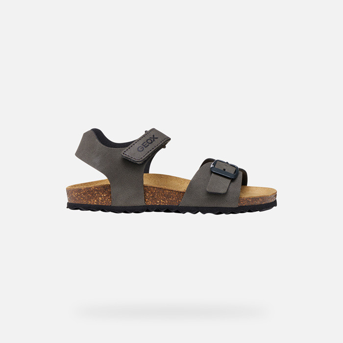 Open sandals GHITA BOY Dark grey | GEOX