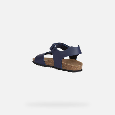 Open sandals GHITA BOY Navy/Red - image number 3 | GEOX