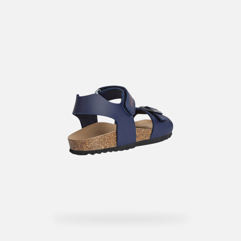 Open sandals GHITA BOY Navy/Red - image number 4 | GEOX