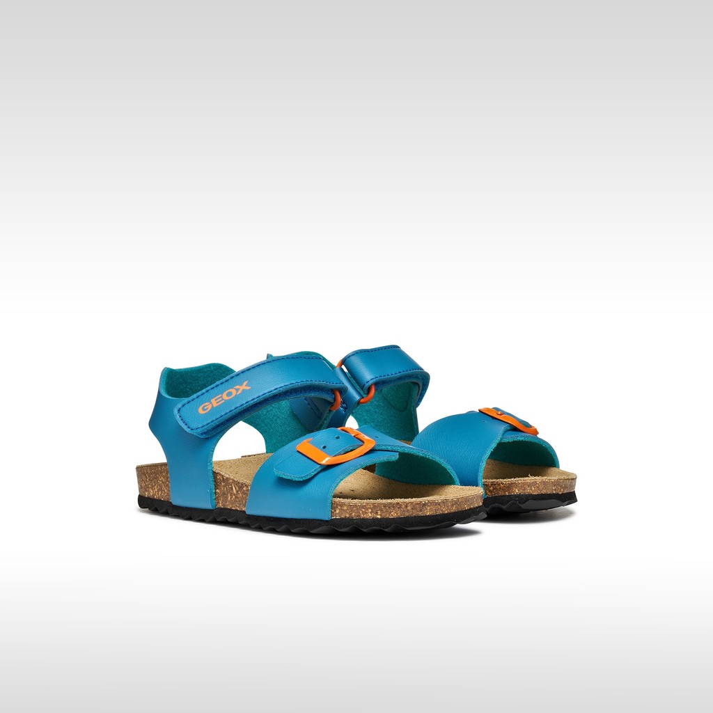 Sandales ouvertes GHITA GAR&Ccedil;ON Bleu ciel/Orange - image number 1 | GEOX
